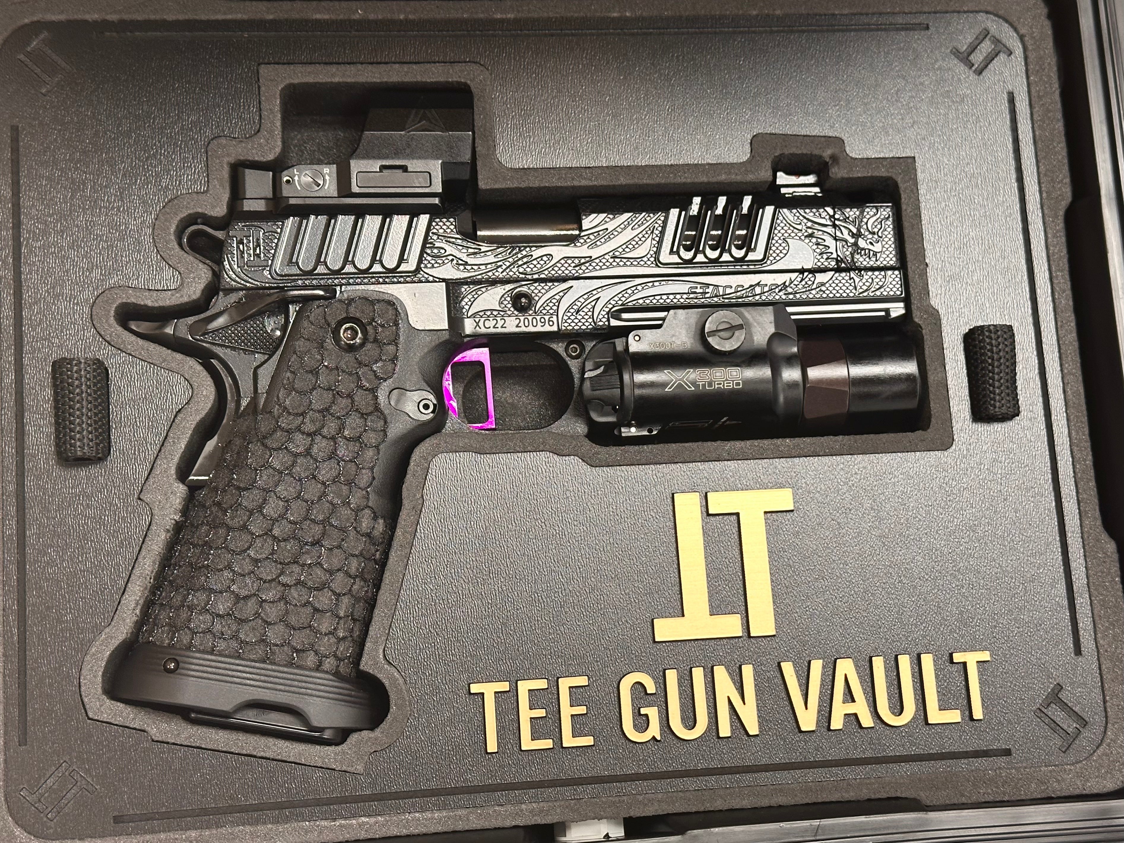 STACCATO XC CUSTOM “TRIBAL DRAGON BLACK” EDITION INFINITY TRIGGER