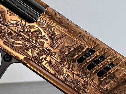 STACCATO CUSTOM P “BLACKOPS” PORTED POLISHED COPPER/BLACK DLC FINISH WITH T7 GRIPS “EDGE” TRIGGER
