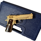 COLT CUSTOM 1911 GOVERNMENT .45 ACP FULLY ENGRAVED 24K PLATED WITH 2 GRIPS