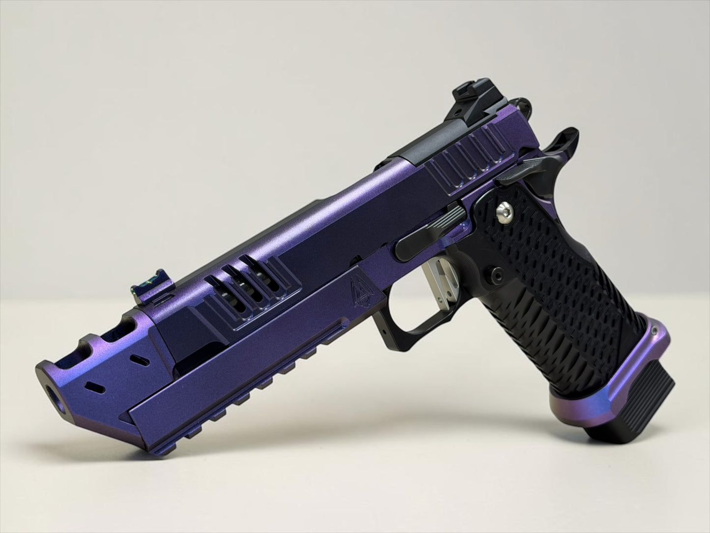 STACCATO CUSTOM P X SERIES “MYSTIQUE” COMP WITH ALUMINUM GRIPS AND EDGE TRIGGER (READ DESCRIPTION)