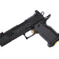 CUSTOM STACCATO XC 2011 BLACK CERAKOTE FINISH FULLY ENGRAVED SCROLL WITH ALUMINUM GRIPS PINNED
