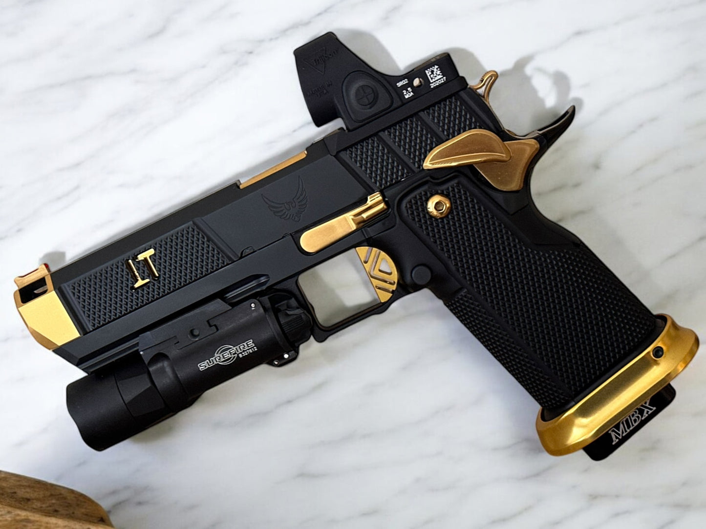 PHOENIX TRINITY DESERT PRO BLACK EDITION LIMITED TO 15 BLACK/GOLD DLC FINISH 9MM (optic & light) not included