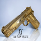 COLT CUSTOM 1911 GOVERNMENT .45 ACP FULLY ENGRAVED 24K PLATED WITH 2 GRIPS