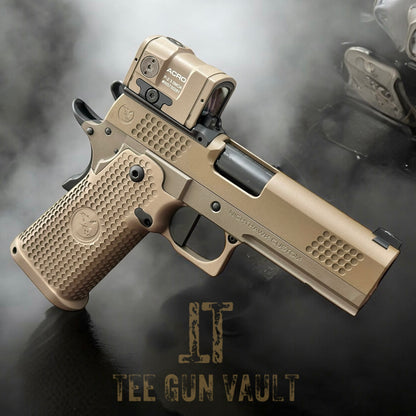 NIGHTHAWK CUSTOM TRS COMMANDER 4.25” SAND HAWK FINISH WITH AIMPOINT ACTO P2 9MM