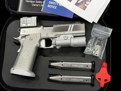 NIGHTHAWK CUSTOM TRS COMP POLISHED SILVER WITH MATCHING ACRO P2 & X300
