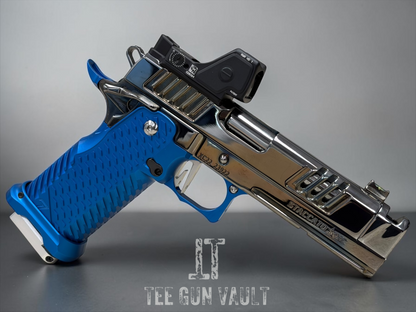 STACCATO CUSTOM XC BLACK CHROME POLISHED FINISH WITH T7 GRIPS AND RMR HD