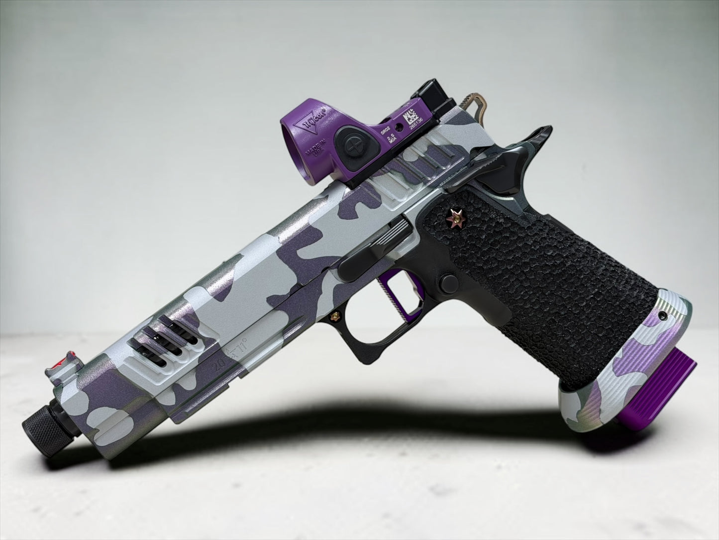 STACCATO CUSTOM XL MULTI CAM THREADED 5.4” BARREL WITH INFINITY TRIGGER AND SRO