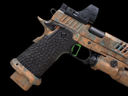 STACCATO CUSTOM XC LIMITED EDITION "SUNKEN SHIP"  WITH DRAGON SCALE GRIPS, INFINITY TRIGGER SRO & X300
