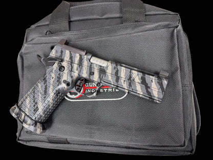 GUNCRAFTER HELLCAT X2 PORTED FULL SIZE 5” TIGER STRIPE CAMO GRAY. OPTIC READY
