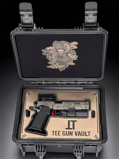 STACCATO CUSTOM XL “LAST SAMURAI” PORTED ATLAS GRIPS AND TRIGGER CHARCOAL POLISHED BLACK DLC