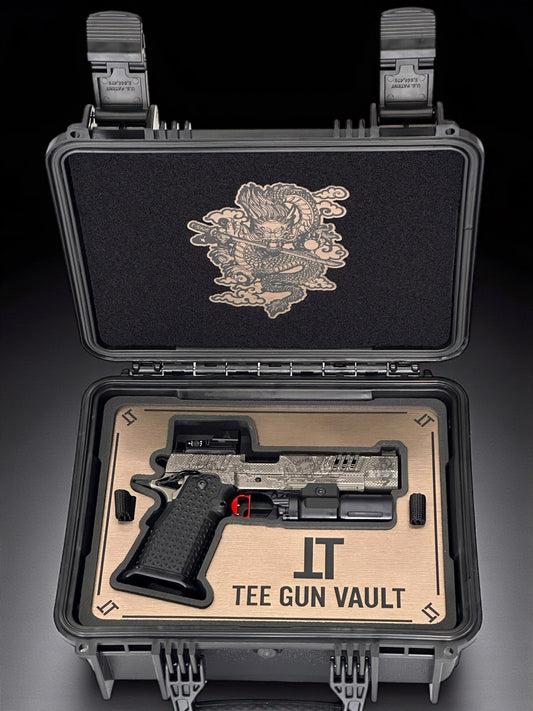 STACCATO CUSTOM XL “LAST SAMURAI” PORTED ATLAS GRIPS AND TRIGGER CHARCOAL POLISHED BLACK DLC