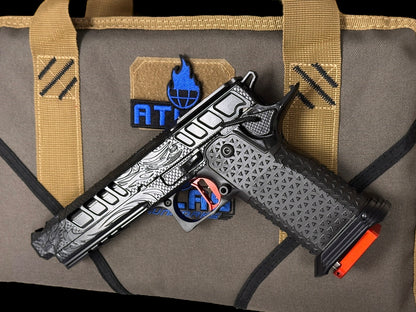 ATLAS GUNWORKS EREBUS V2 BLACK “TRIBAL DRAGON” RED TRIGGER