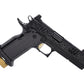 CUSTOM STACCATO XC 2011 BLACK CERAKOTE FINISH FULLY ENGRAVED SCROLL WITH ALUMINUM GRIPS PINNED