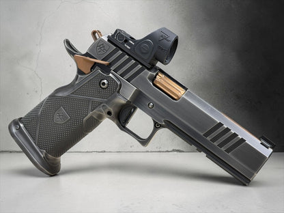 ALPHA AMERICAN WARFIGHTER ISLAND BARREL 9MM FULL STEEL BUILD WITH TRIJICON SRO
