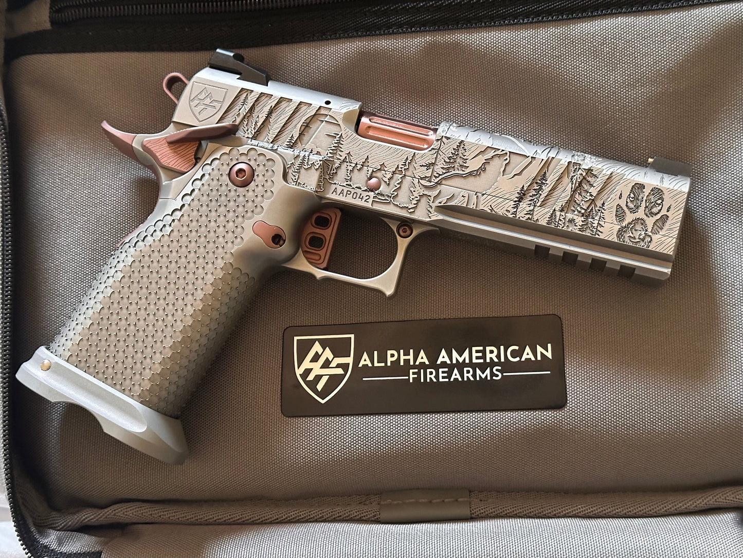 ALPHA AMERICAN “AURORA” PORTED 5” GOV ALL STEEL COLLECTOR LIMITED EDITION 20 UNITS. 9MM