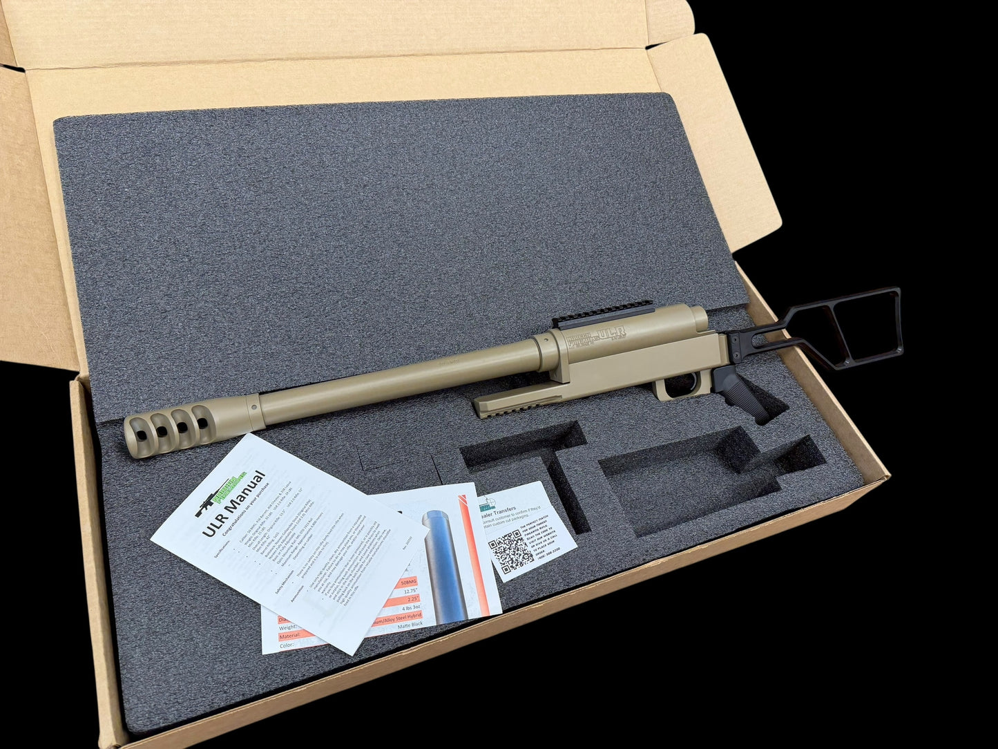 NOREEN FIREARMS ULR MINI RIFLE  SINGLE SHOT TAN .50 BMG