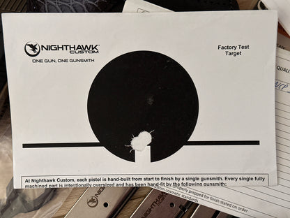 1911 NIGHTHAWK CUSTOM AGENT 2 THREADED BARREL OPTIC READY .45 ACP (pre owned unfired)