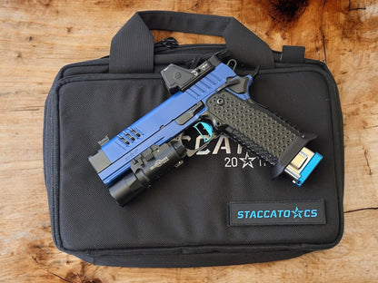 STACCATO CUSTOM XC WITH BLUE ATLAS TRIGGER AND GRIP 9MM RMR HD AND X300