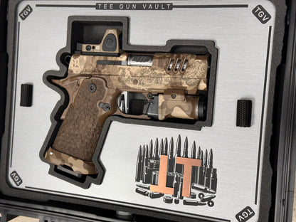 STACCATO CUSTOM CS X SERIES “BLACK OPS” EDITION CHUNK SINGLE PORTED WITH EDGE TRIGGER, RMR AND DRAGON GRIPS