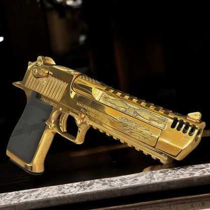MAGNUM RESEARCH CUSTOM DESERT EAGLE POLISHED 24K GOLD PLATED FINISH 50AE