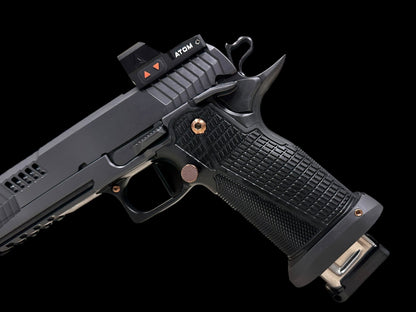 DARK FORGE REAPER PORTED + COMP 5” 9MM DOUBLE STACK ALUMINUM GRIPS (OPTIC NOT INCLUDED)