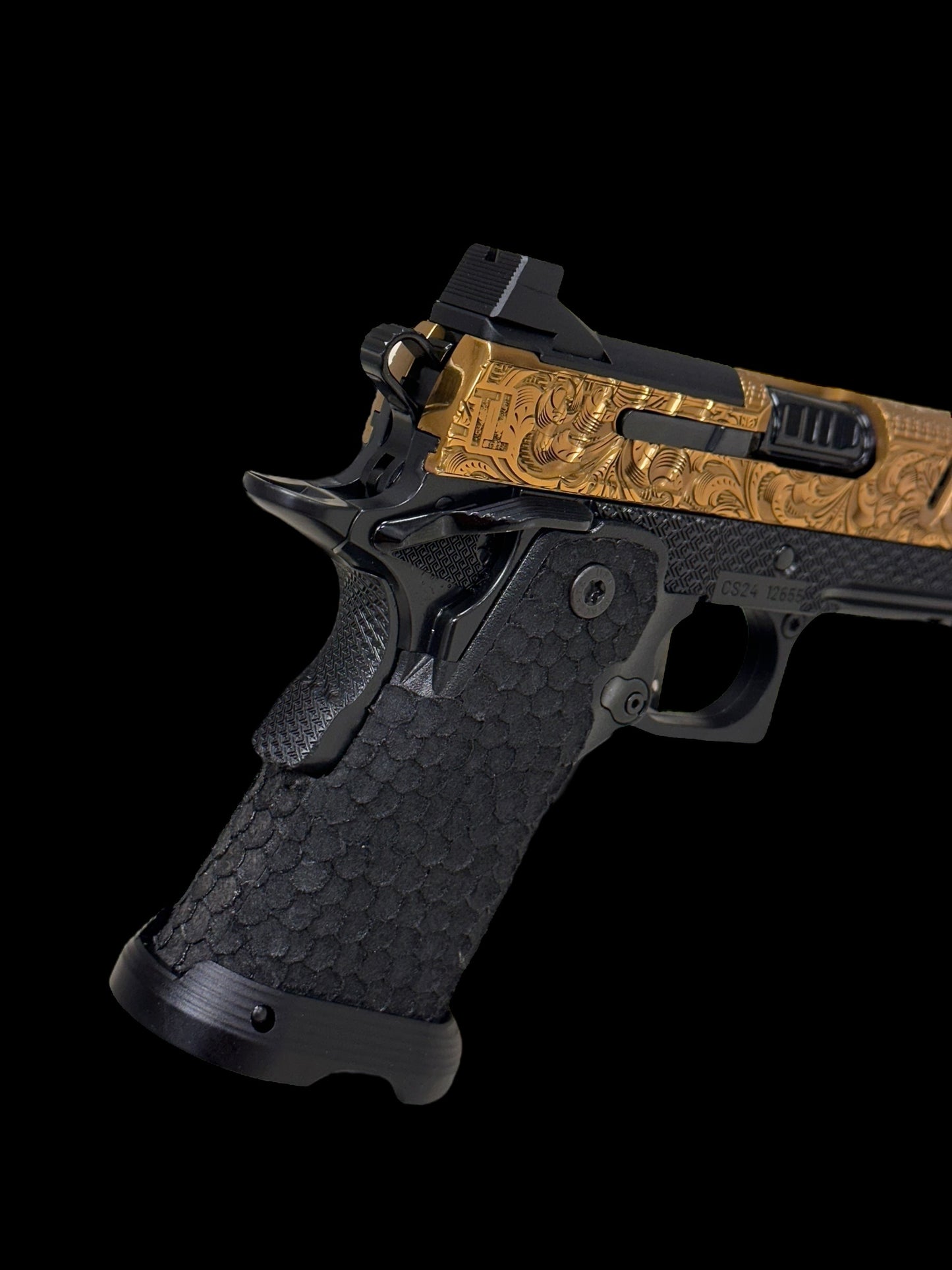 STACCATO CUSTOM CS X SERIES PORTED 3.5” ENGRAVED SCROLL DESIGN BLACK/COPPER FINISH