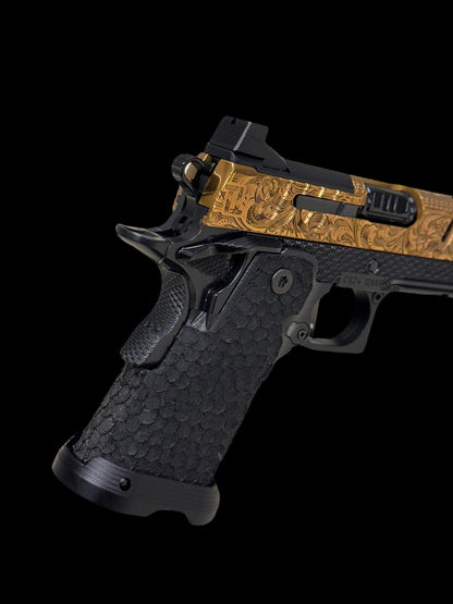 STACCATO CUSTOM CS X SERIES PORTED 3.5” ENGRAVED SCROLL DESIGN BLACK/COPPER FINISH