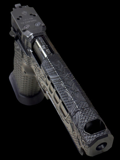ATLAS GUNWORKS EREBUS V2 BLACK “TRIBAL DRAGON” RED TRIGGER