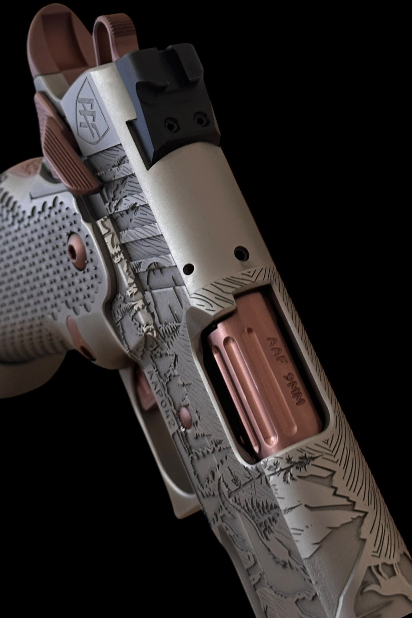 ALPHA AMERICAN “AURORA” PORTED 5” GOV ALL STEEL COLLECTOR LIMITED EDITION 20 UNITS. 9MM