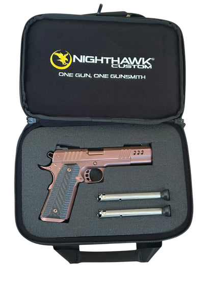 NIGHTHAWK CUSTOM PRESIDENT 1911 5” GOV ROSE GOLD PVD FINISH OPTIC READY 9MM