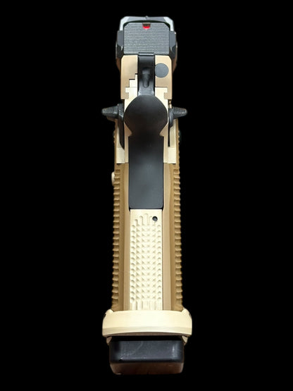 COSAINT ARMS HAVOC PORTED TAN DOUBLE STACK WITH MERCURY REFLEX OPTIC (pre owned) unfired