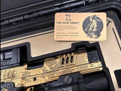 STACCATO CUSTOM XC “LAST SAMURAI” GOLD NITRIDE WITH BLACK DLC ACCENTS ATLAS GRIPS