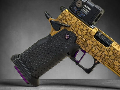 TEE GUN VAULT “RIVET” GOVERNMENT 5” PORTED COPPER WITH APE DEFENSE ACRO P2