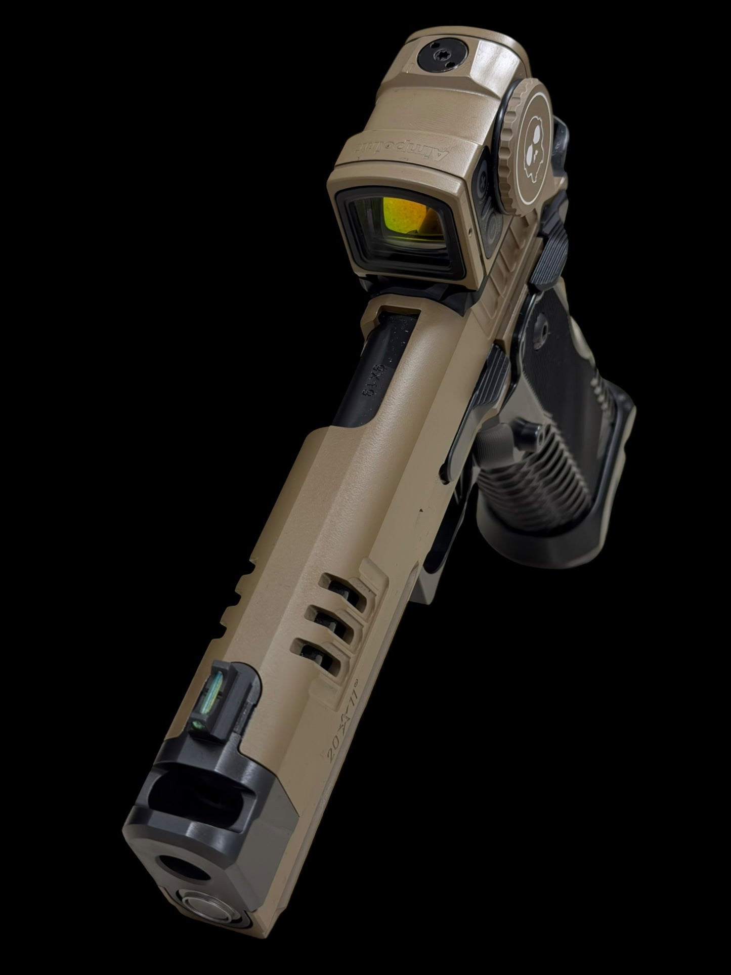 STACCATO XC CUSTOM FDE FINISH WITH T7 ALUMINUM GRIPS ATLAS TRIGGER AND ACRO P2