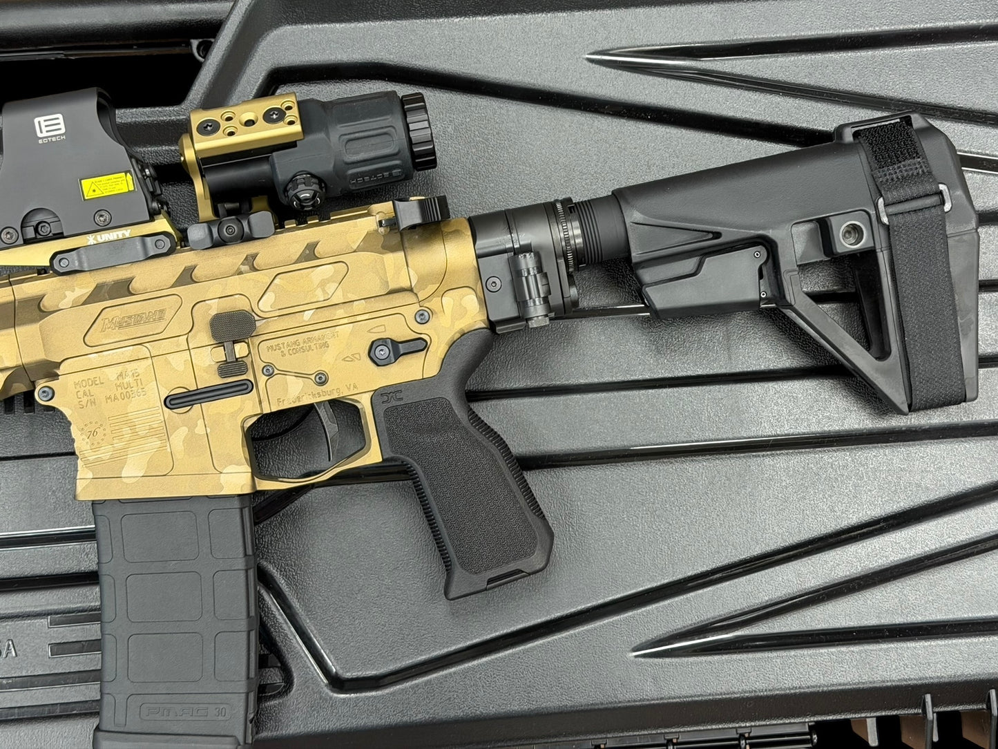 MUSTANG ARMAMENT CUSTOM “CHESTY” BRONZE CAMO 10.3” 5.56 NATO (NFA ITEM)