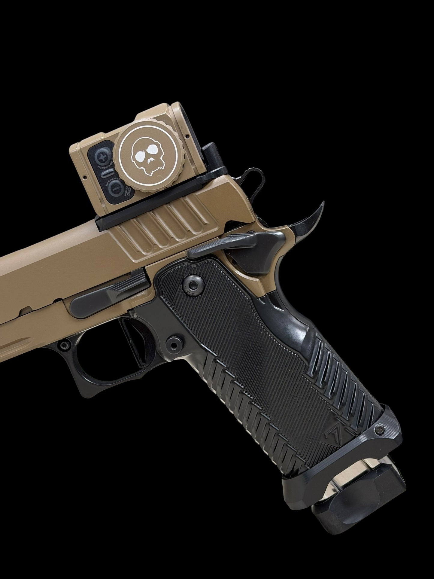 STACCATO XC CUSTOM FDE FINISH WITH T7 ALUMINUM GRIPS ATLAS TRIGGER AND ACRO P2