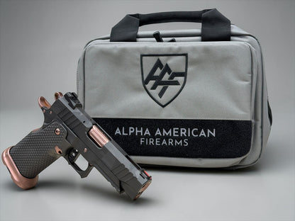 ALPHA AMERICAN AAF-4 PORTED COMMANDER DOUBLE STACK 9MM DLC CAMO/ROSE GOLD