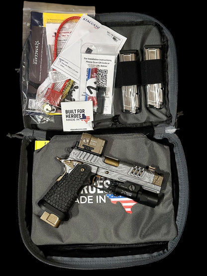 STACCATO CUSTOM XC “TRIBAL DRAGON” ENGRAVED IN GRAY/BRONZE WITH ACRO P2 & X300