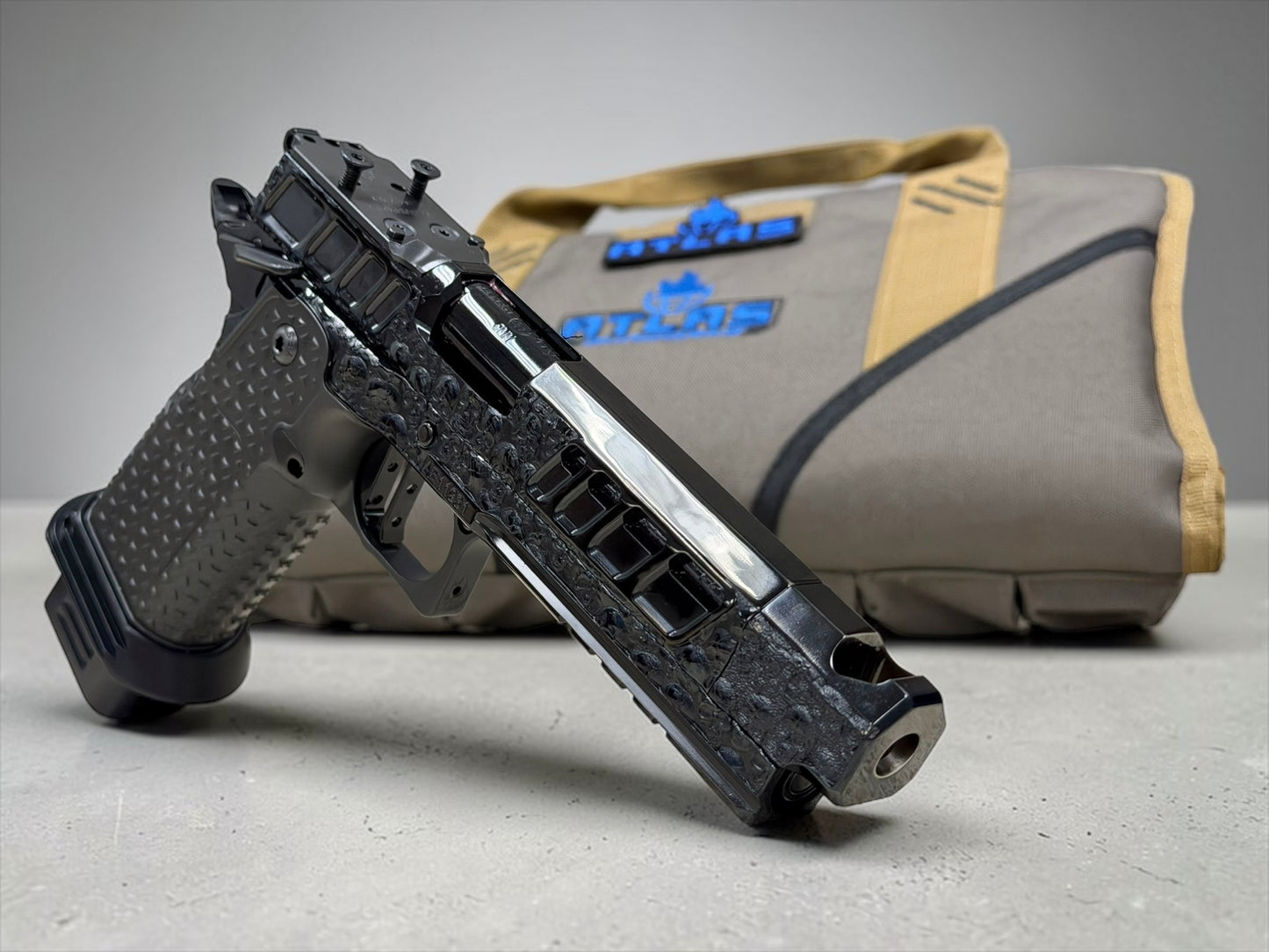 ATLAS GUNWORKS EREBUS V2 “VITA” ENGRAVED FULL POLISHED DLC FINISH