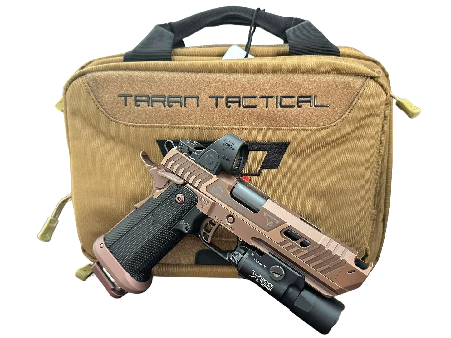 TARAN TACTICAL SAND VIPER 2011 WITH ICARUS ALUMINUM GRIPS UPGRADE (SRO AND LIGHT NOT INCLUDED)