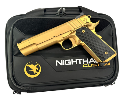 NIGHTHAWK CUSTOM FIREHAWK GOLD TIN WITH IOS CUT .45ACP