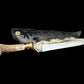 REAL STAG ANTLER BOWIE KNIFE WITH ART SHARP BLADE