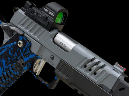 STACCATO CUSTOM C2 COMP WITH T7 ALUMINUM GRIPS, TGV EDGE TRIGGER AND HOLOSUN 407 X2