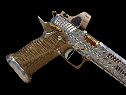 DARK FORGE WRAITH “VITA FINITA” POLISHED SILVER/COPPER FINISH WITH BRONZE SRO 4.6” PORTED 9MM