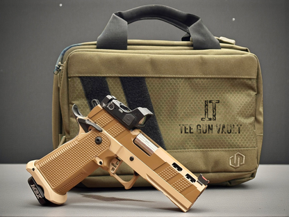 COSAINT ARMS HAVOC PORTED TAN DOUBLE STACK WITH MERCURY REFLEX OPTIC (pre owned) unfired