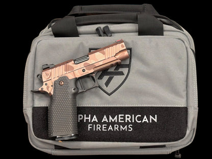 ALPHA AMERICAN AAF4 COMMANDER PORTED 9MM POLISHED ROSE GOLD PVD IOS CUT
