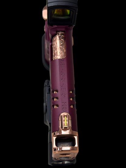 STACCATO CUSTOM XC BLACK CHERRY 18K ROSE GOLD ACCENTS WITH PHOENIX ALUMINUM GRIPS ACRO P2 , X300 (pre owned)