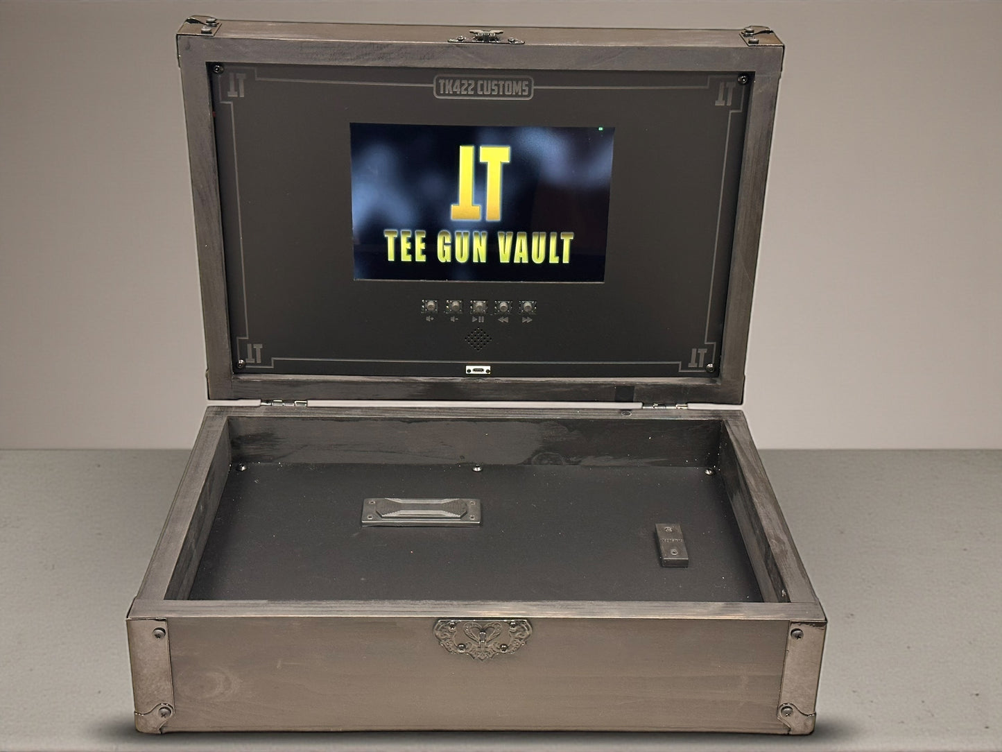TEE GUN VAULT EXCLUSIVE WOODEN MAGNETIC LED SCREEN COLLECTOR DISPLAY BOX (LIMITED EDITION)