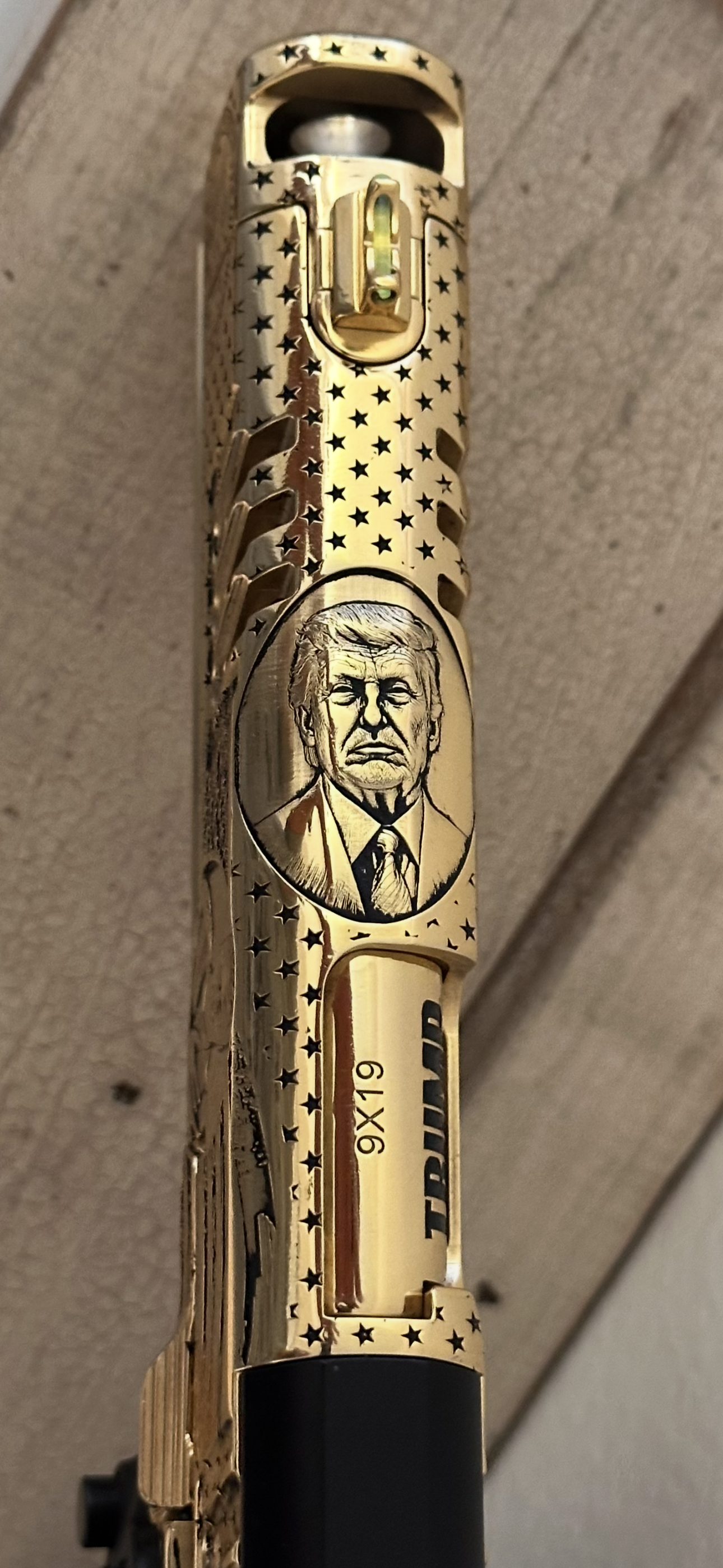 STACCATO CUSTOM XC “TRUMP” “KIRK” FULLY ENGRAVED POLISHED AND 24k GOLD PLATED SRO & X300