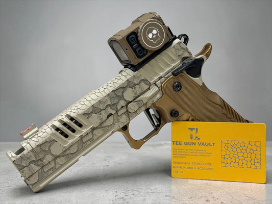 STACCATO CUSTOM XC “STONE FORGE” EDITION WITH EDGE TRIGGER AND T7 ALUMINUM GRIPS & ACRO P2